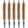 Набор ёршиков SHOTTIME щетинные (бронза),5 шт, калибр 9мм резьба 8/32 Папа ST-BB-9-5-B